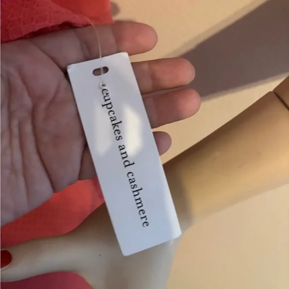 NWT Cupcakes & Cashmere One Shoulder Ruffled Dress - Picture 5 of 7